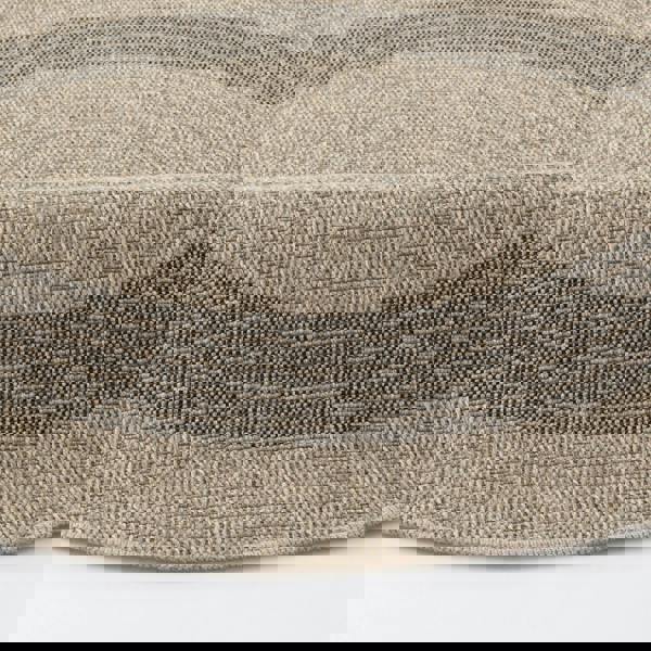 Livabliss Round Encore-Cottage Tan Black Beige Brown In- & Outdoor Rug