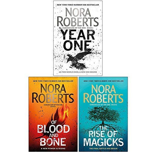 Chronicles of The One 3 Book Set By Nora Roberts Year One, Of Blood and Bone, The Rise of Magicks