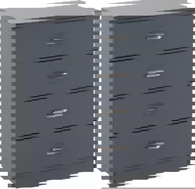 Seconique Dakota 2 Door Double Wardrobe 4 Piece Bedroom Set