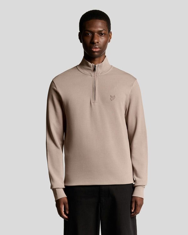 Lyle & Scott Superfine Quarter Zip Sweatshirt - X893 Fife