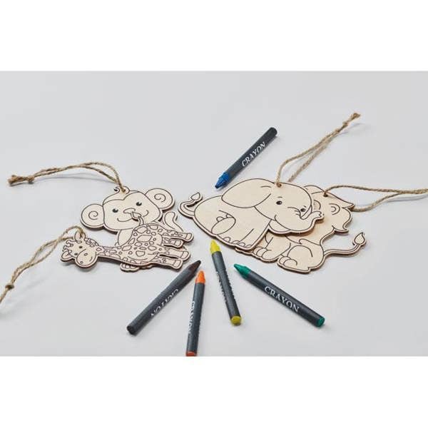 MidOcean Thezoo Wooden Hanging Decoration - White - 