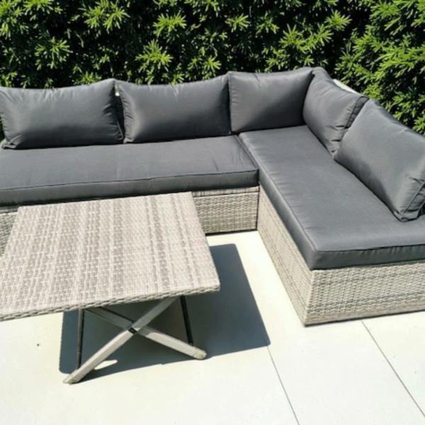 The Garden Marketplace Multi Layout Norfolk Rattan Weave 6 Seater Garden Lounge Set