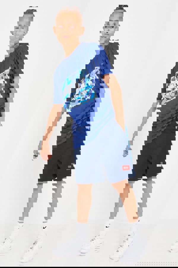 Beat Boyz Club Unite Shorts - Navy/Blue Geo