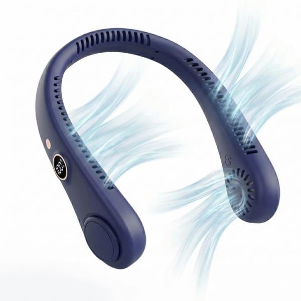 Dragodirect Portable Rechargeable Bladeless Digital Mini Neck Cooling Fan