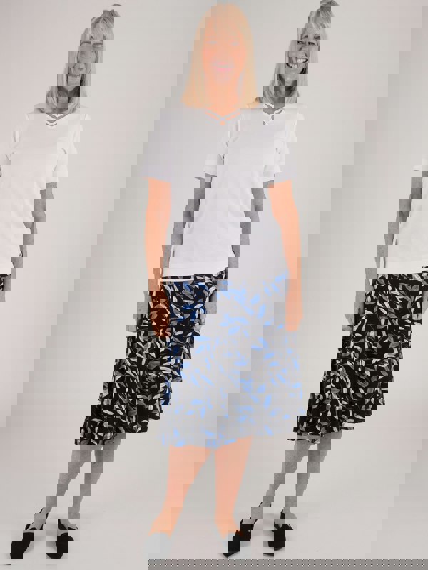 TIGI-Wear Lily Print 6 Panel Skirt