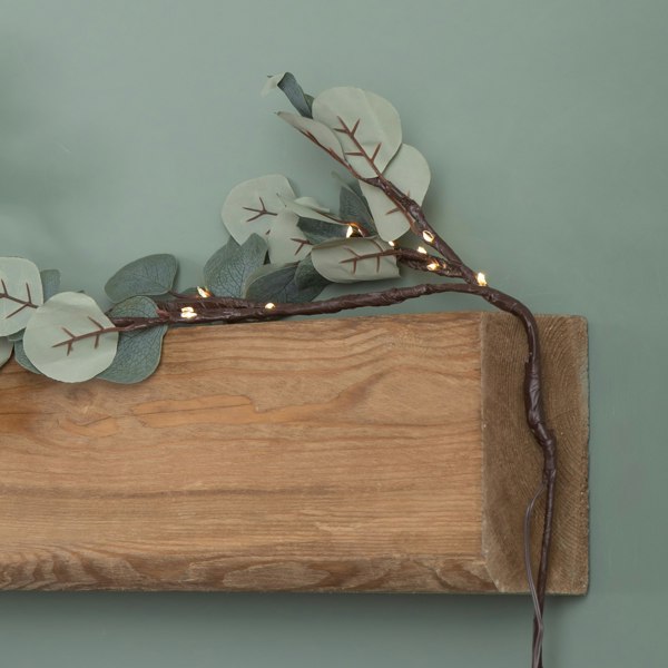 Samuel Alexander 1.8m Eucalyptus Christmas Garland with 130 Warm White LEDs