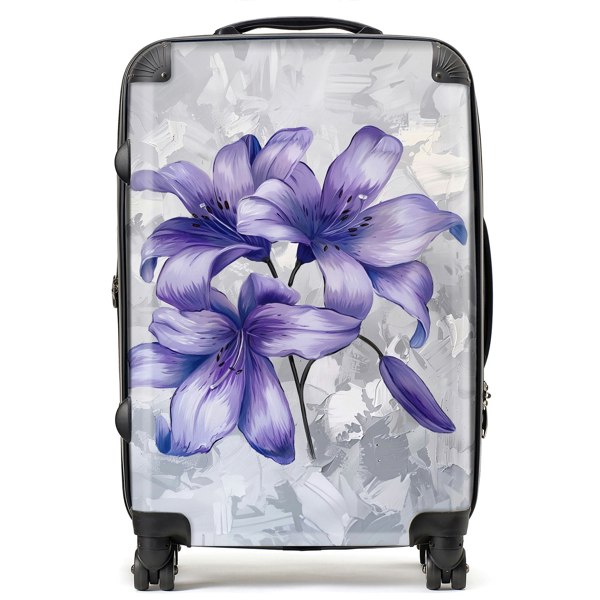 Warren Reed Purple Lilies Suitcase