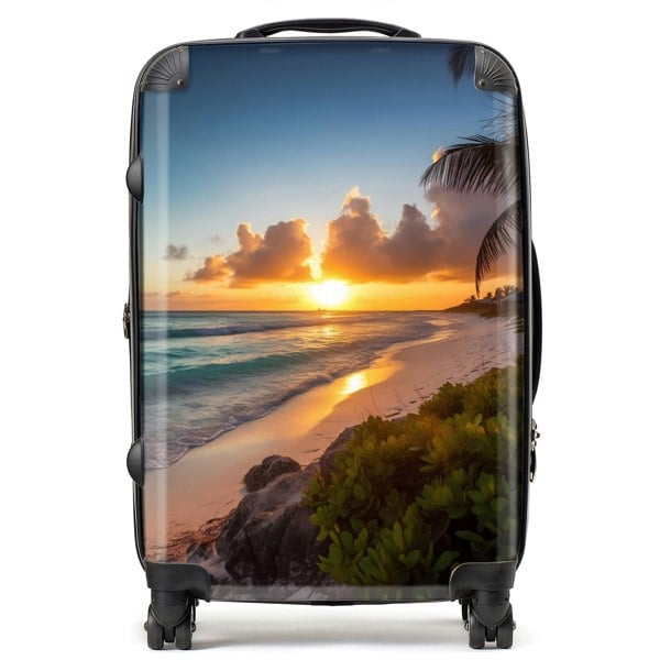 Warren Reed Sunrise On The Beach Suitcase