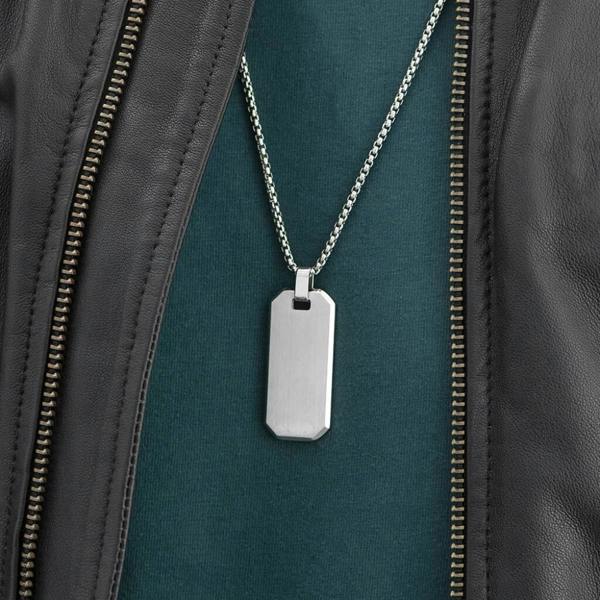 Personalised Men's Dog Tag Necklace - lifestyle shot