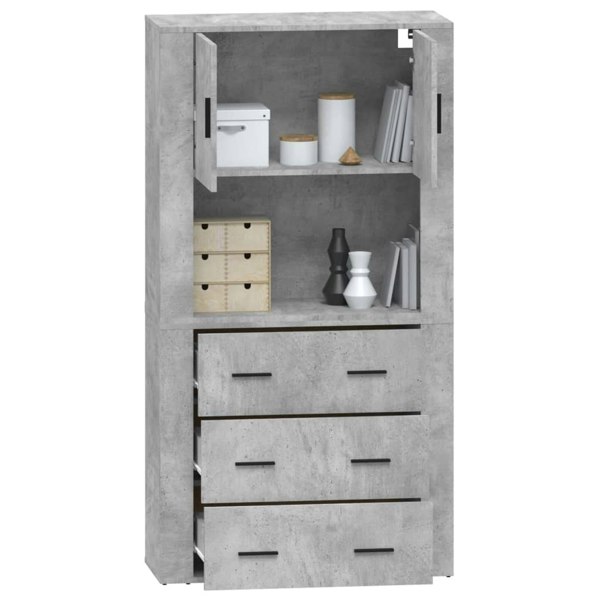 Berkfield Highboard Concrete Grey Engineered Wood