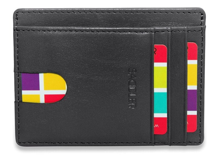 SADDLER Slim Leather Card Holder "Stella" – Handmade by Saddler |Gift Boxed - Black