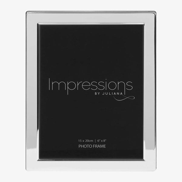 T. H. Baker Impressions Silverplated Flat Edge 6x8 Inch Photo Frame 362068S