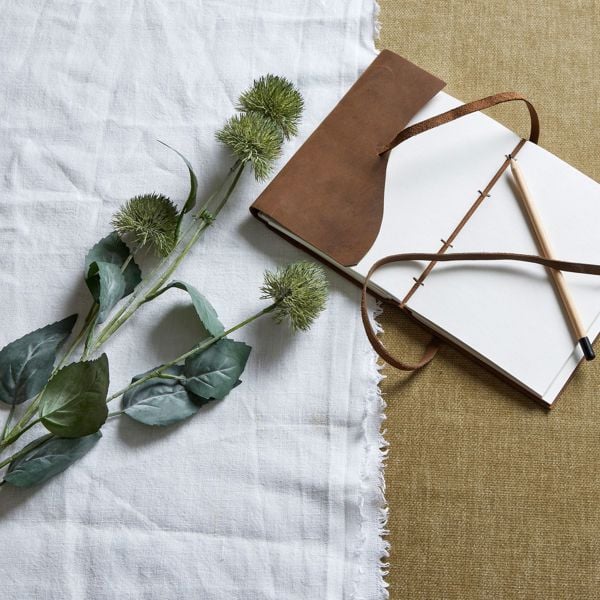 Hill Interiors Globe Thistle Spray Artificial Flower - Green