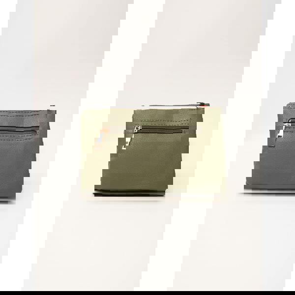 Blue Vanilla Detailed Zip Up Purse With Detachable Strap