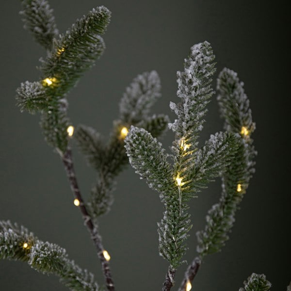 Samuel Alexander 5ft (1.5m) Light up Green Snowy Noel Christmas Tree with Stand and Warm White LEDs