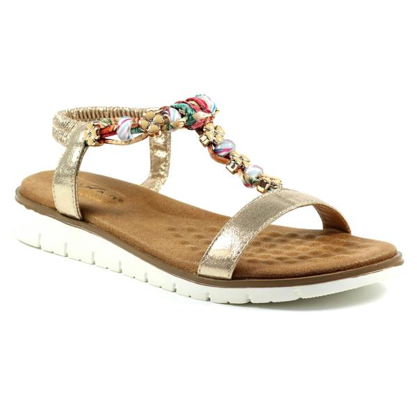 Lunar Womens/Ladies Tempo Sandals - Gold - 