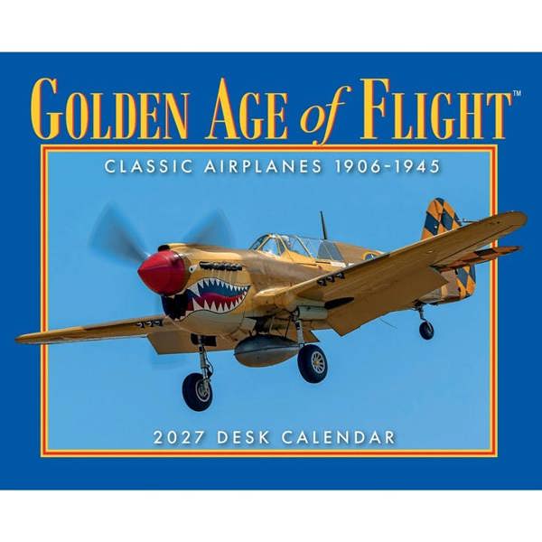 Golden Age Of Flight Desk Calendar 2027, Desk Calendars, Day To View, History & Literature, Gift