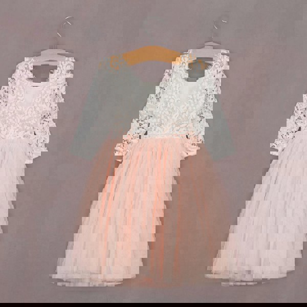 back design for knee length blush coloured dress