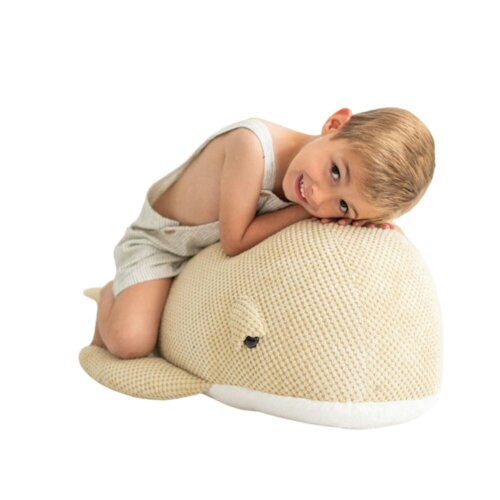 CROCHETTS Large whale plush made from soft cotton A2LD371
