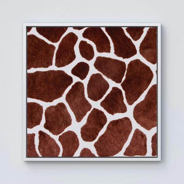 Warren Reed Giraffe Spots Print Framed Canvas