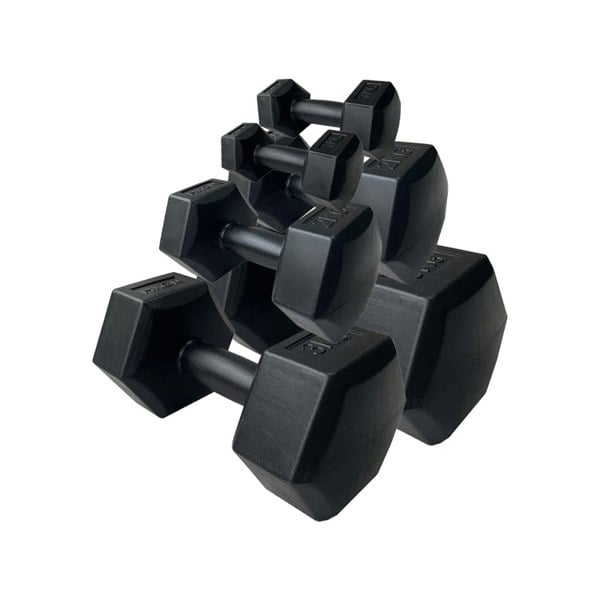 HXGN 12kg Hex Dumbbell Set