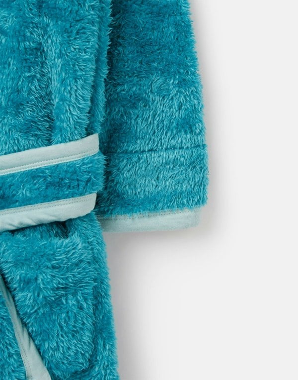 Luca and Rosa Busy Bees Blue Boys Fleece Dressing Gown