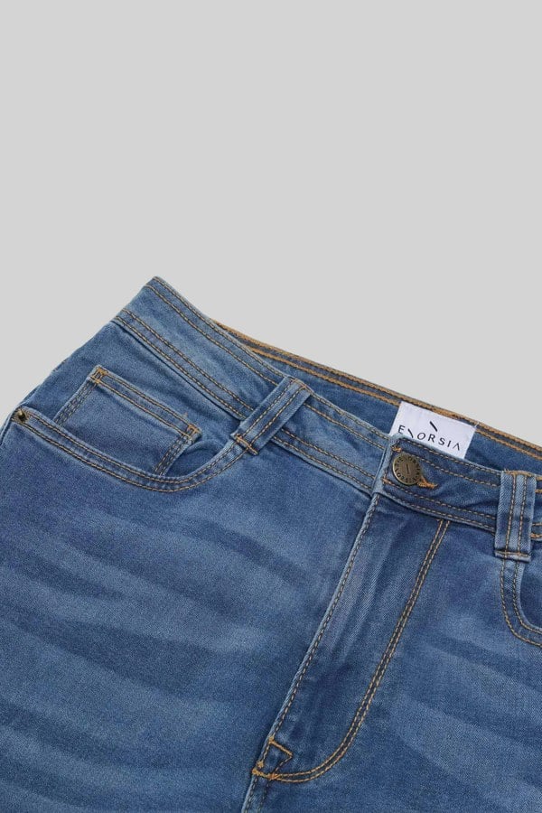 ENORSIA Mid Waist Flare Jeans