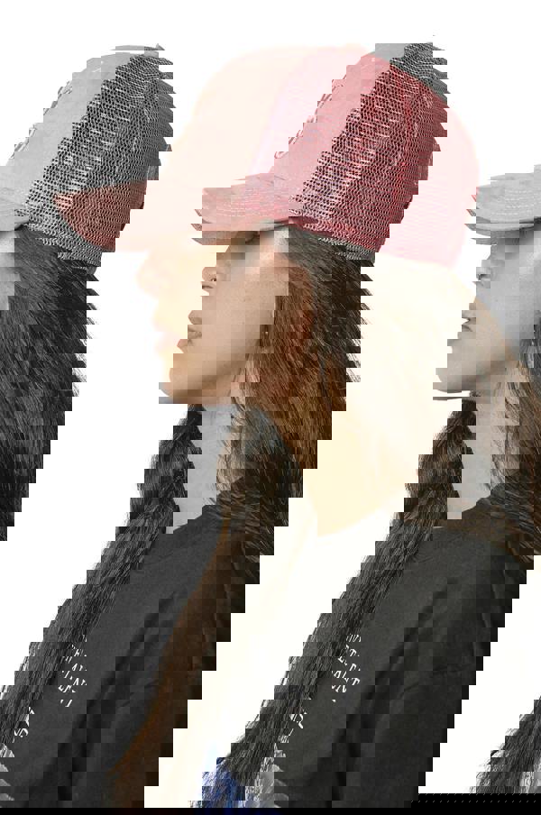 God Given Talent GGT Pink Logo Pastel Pink Suede Mesh Snapback