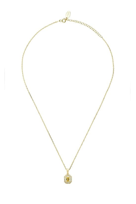 Latelita Whistledown Gemstone Pendant Necklace Citrine Gold