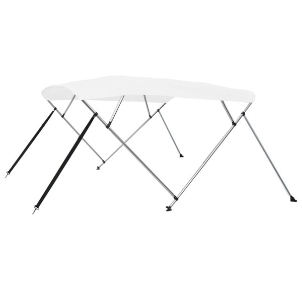 Berkfield 4 Bow Bimini Top White 243x180x137 cm