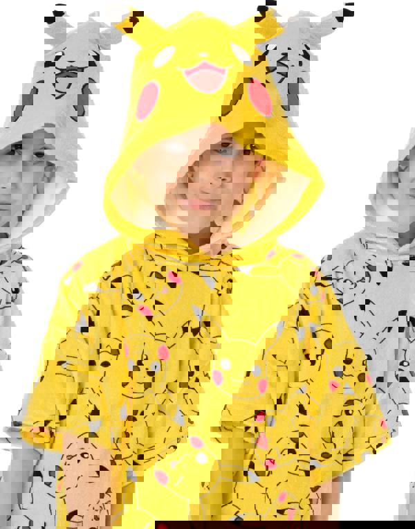 Pokemon Unisex Kids Yellow Poncho Towel