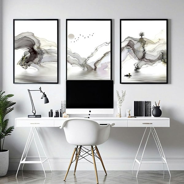 Wall Decoration Ideas For Office | Set of 3 wall art prints