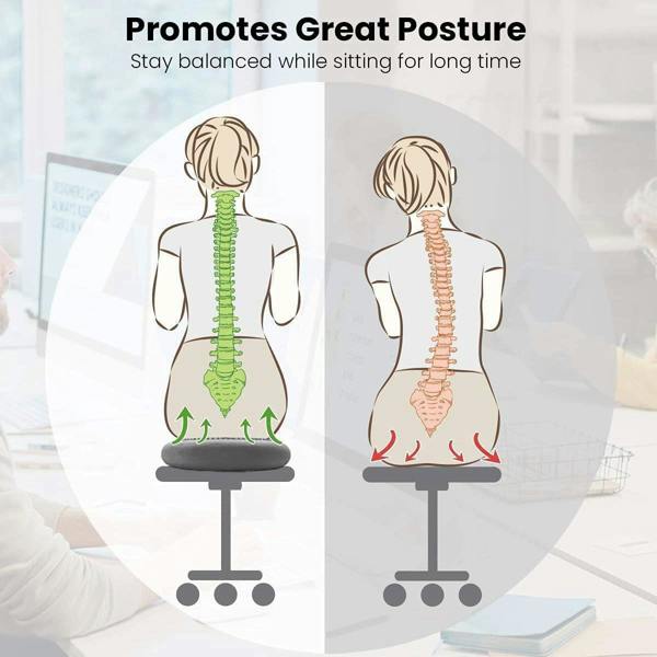 ROMIX Wobble Cushion, 34cm Inflatable Balance Disc with Pump for Core Training and Sitting Posture Support