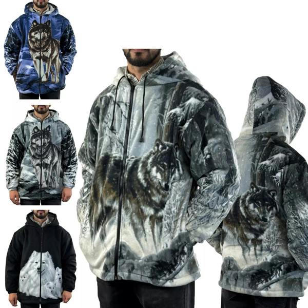 Unisex Animal Print Sherpa Fleece