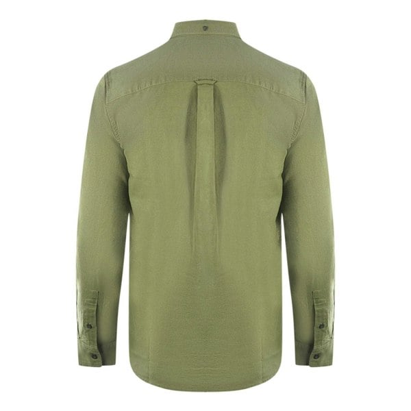 Lyle & Scott Long Sleeved Cotton Linen Shirt - Green