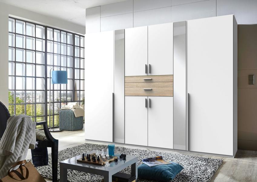 Odessa Oak 6 Door Wardrobe