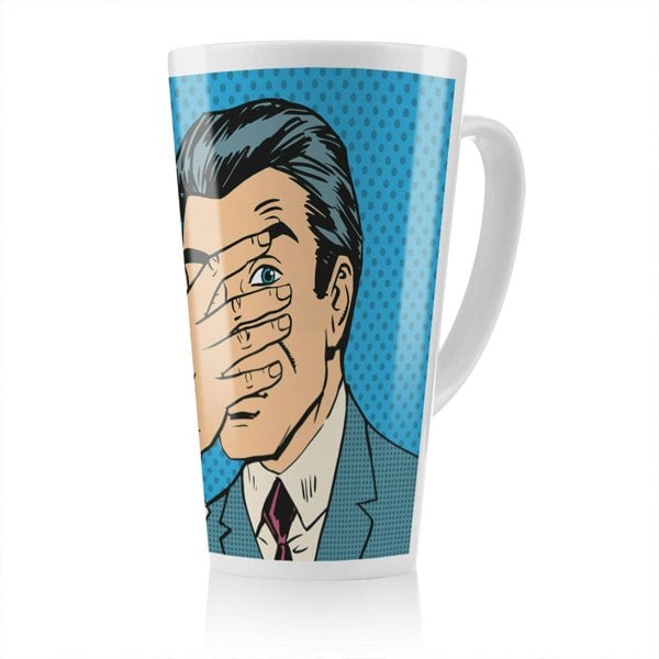 Benjamin Tate Design retro style Halftone Designer Latte Mug