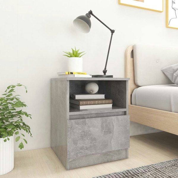 Berkfield Bed Cabinets 2 pcs Concrete Grey 40x40x50 cm Engineered Wood