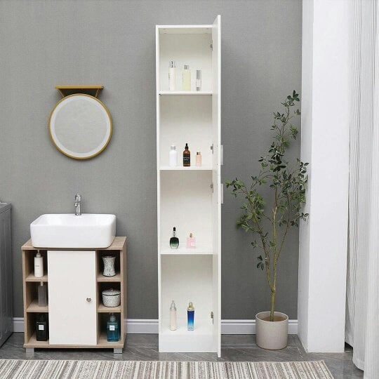 Havendro Bathroom High Tier Cabinet Storage Cupboard Tall Furniture