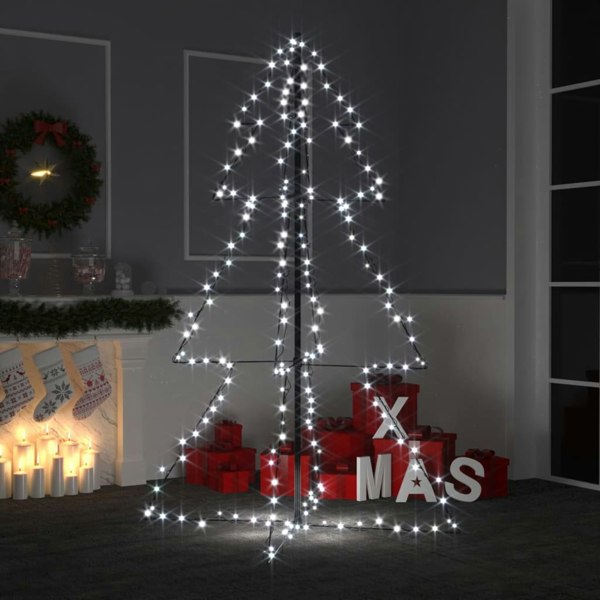 Berkfield Christmas Cone Tree 200 LEDs Indoor and Outdoor 98x150 cm