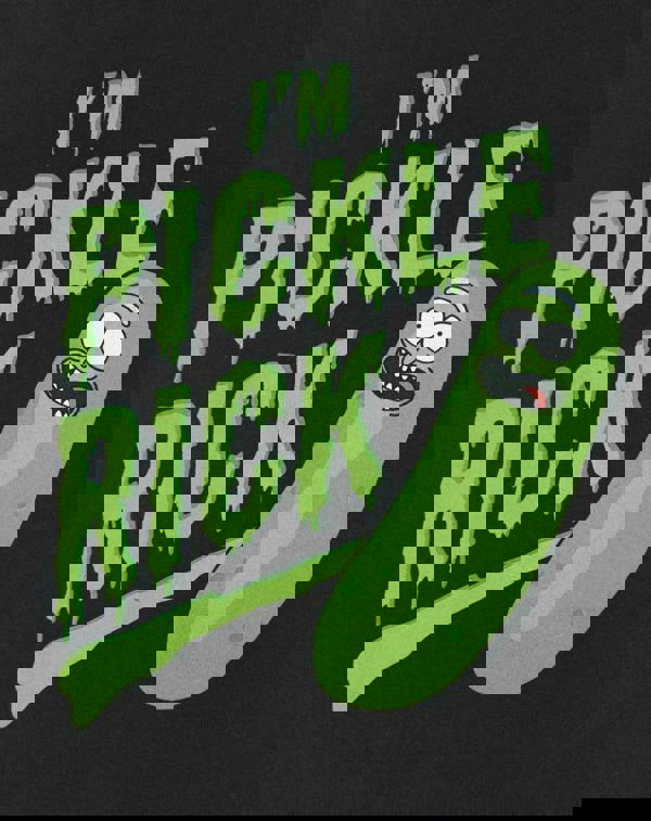 Rick And Morty Mens Black Pickle Rick Short Sleeved T-Shirt