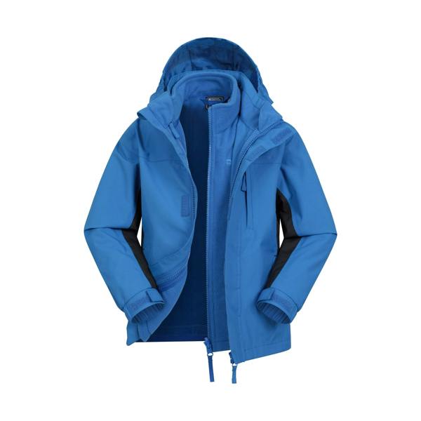Mountain Warehouse Childrens/Kids Cannonball 3 in 1 Waterproof Jacket - Cobalt - 