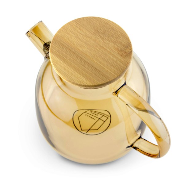 Scandi Home 1.2L Helsinki Gold Borosilicate Glass Teapot with Stainless Steel Filter