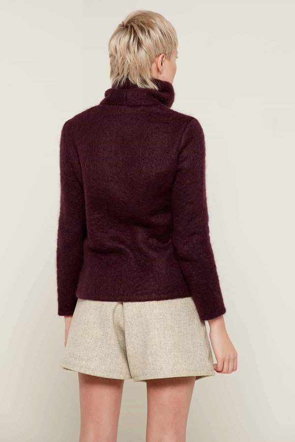 Bo Carter Edith Roll Kneck Jumper - Plum