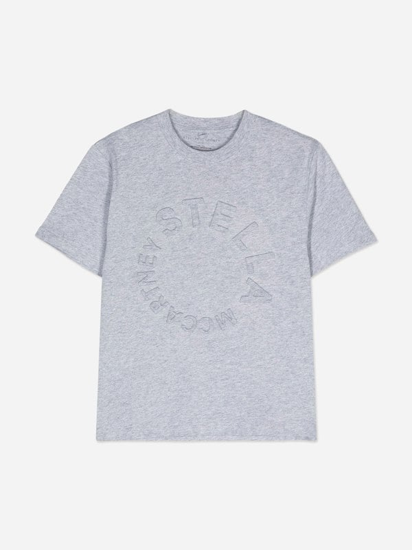 Stella McCartney Kids Stella McCartney Boys Circle Logo T-Shirt in Grey