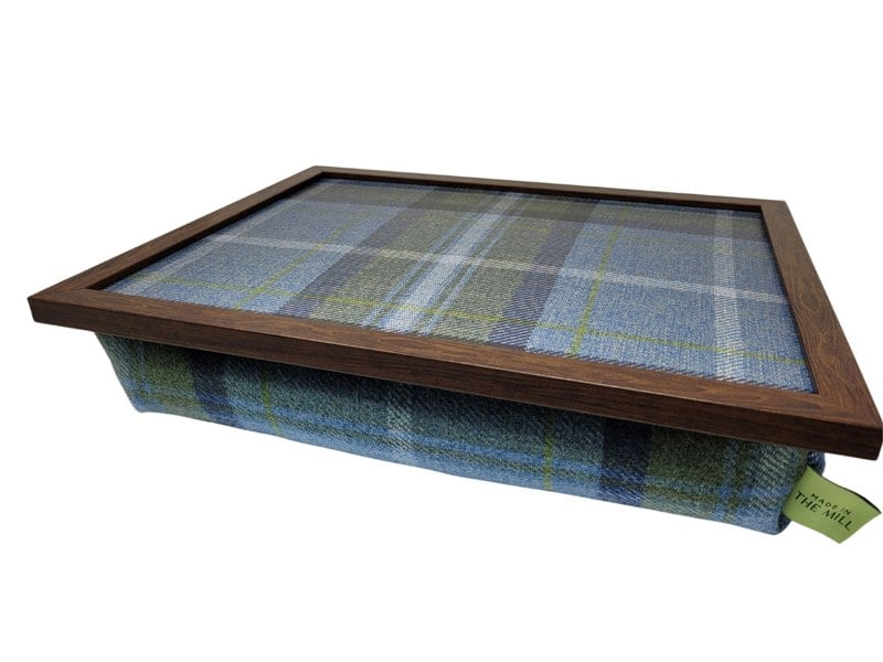 Made in the Mill Luxury Blue Westie Tweed Lap Tray With Bean Bag