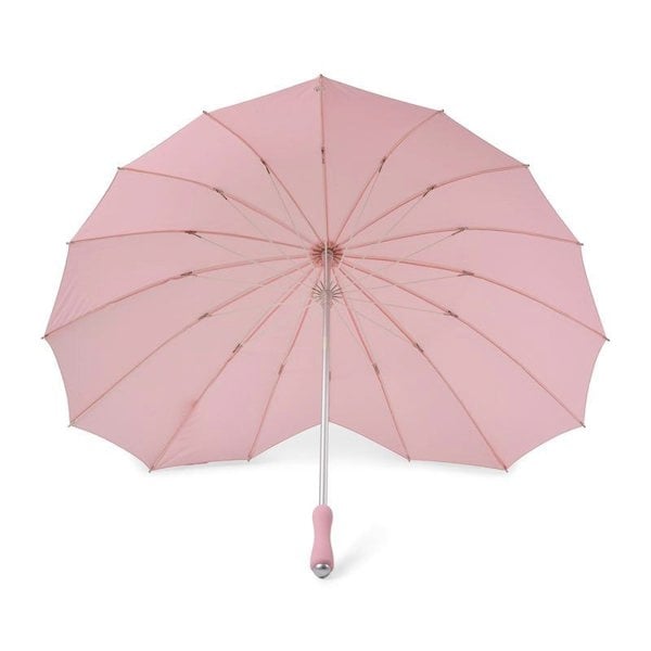 Pink Heart Shaped Umbrella Under Canopy