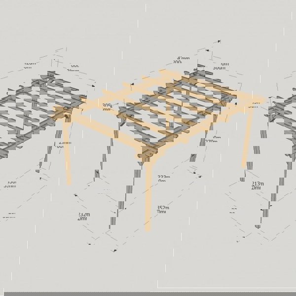 Large Size Heavy Duty Double Pergola Complete DIY Kit, Quality Tanalised Timber.
