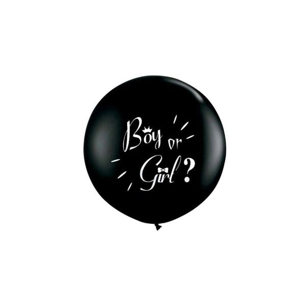 DS Living Gender Reveal 36 Inch Balloon with Pink and Blue Confetti