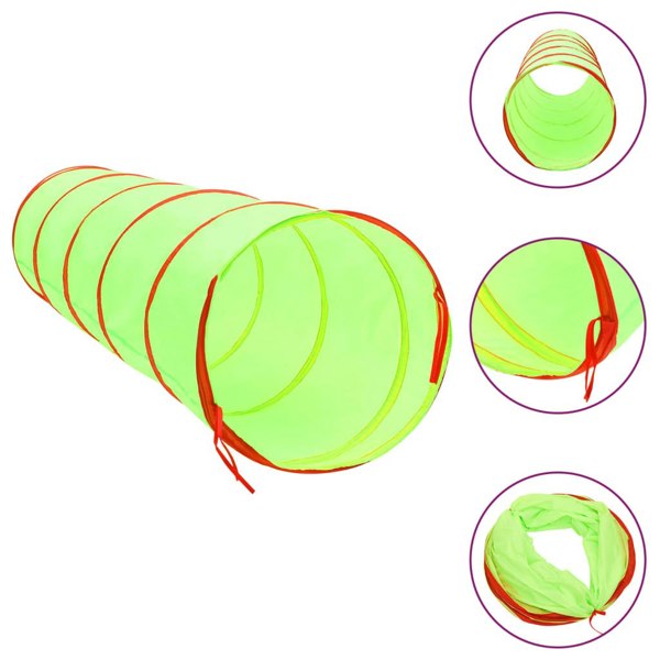 Berkfield Children Play Tunnel with 250 Balls Green 175 cm Polyester